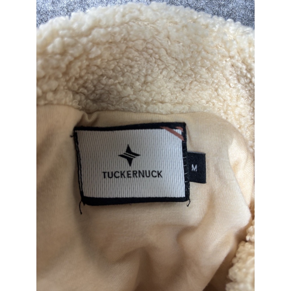 Tuckernuck Rollins Sherpa Pullover Tan Cowl Neck Cozy Luxe Chic M - Picture 6 of 8
